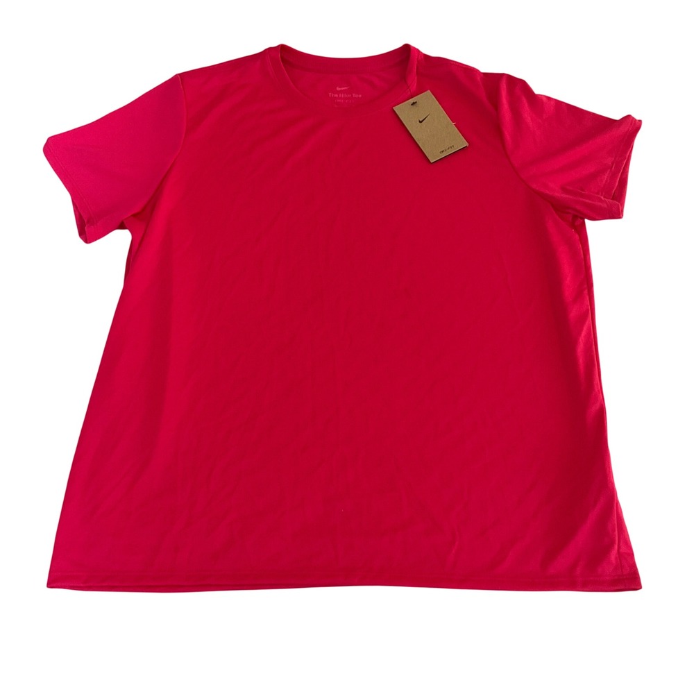 Nike Dri-FIT T-Shirt Women XL Pink Short Sleeve Athletic Training Top